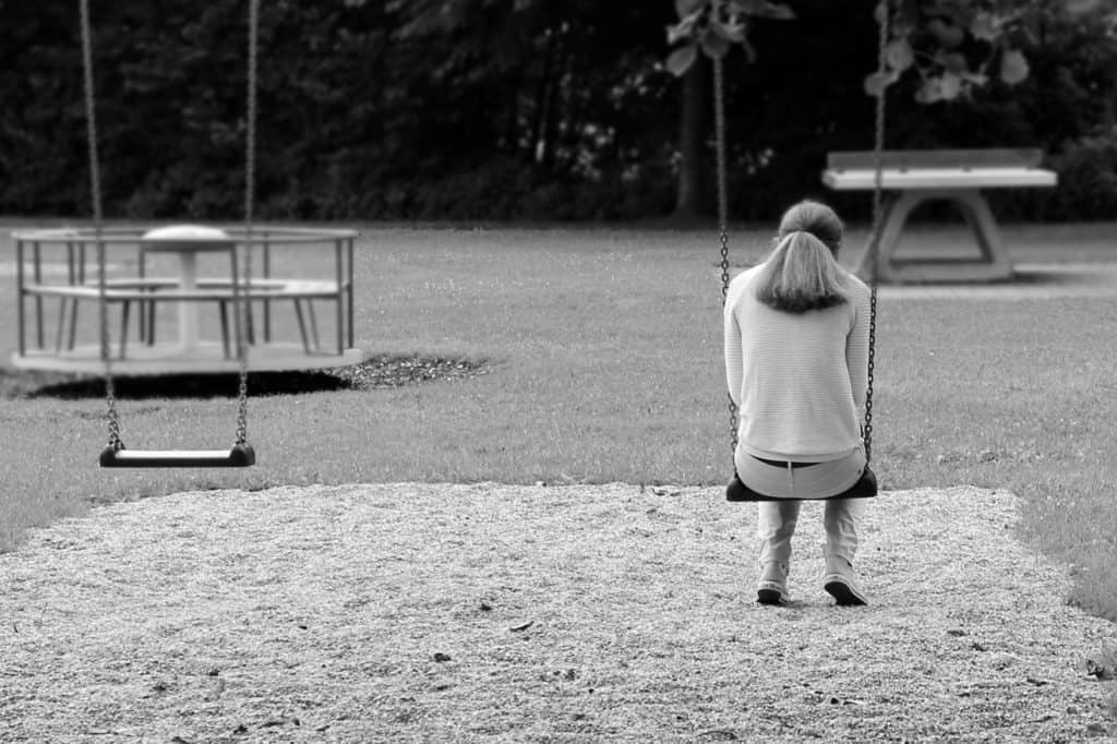 Woman in playground