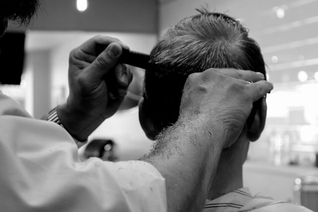 Atlantic City Barber giving a haircut