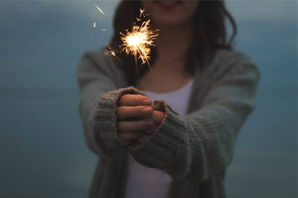 Flash fiction and nonfiction contest - woman with sparkler