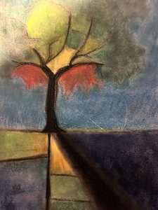 A tree growing charcoal picture by Kat McNichol